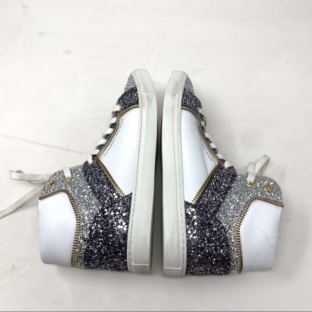 Alessandro Dell'Acqua glitter argento sneakers 37 - Picture 8 of 9